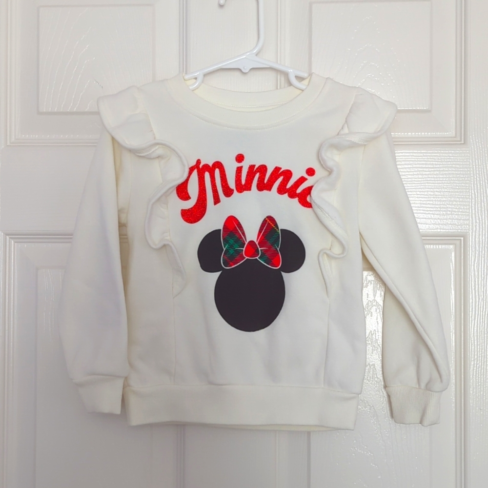 Disney Minnie Mouse Ruffled Sweatshirt Top   Size 3T